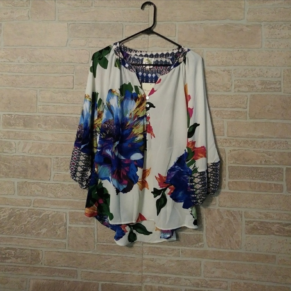 Anthropologie Fig and Floral top